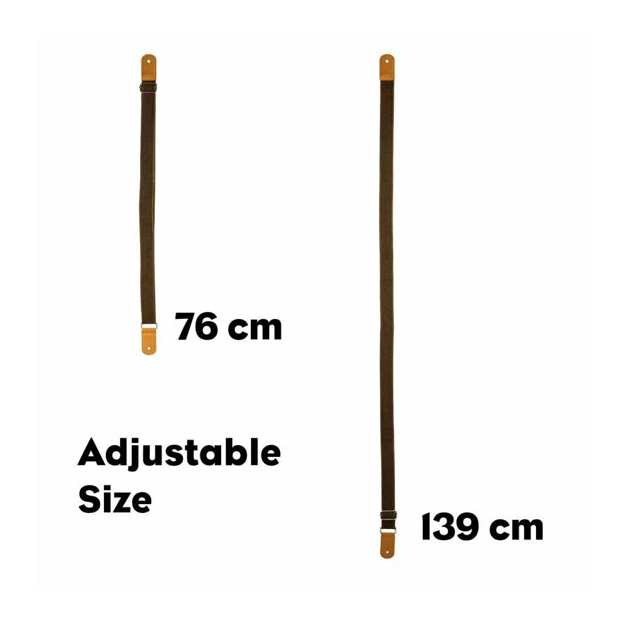 Sangle pour Ukulélé en coton marron Cascha