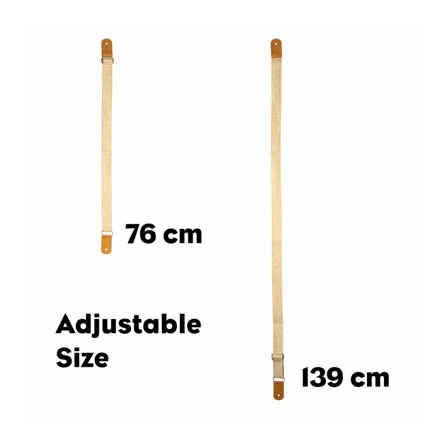 Sangle pour Ukulélé en coton beige Cascha