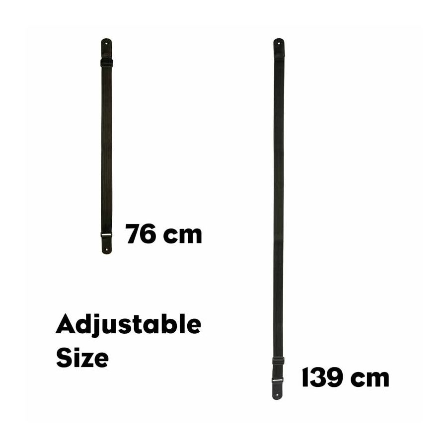 Sangle pour Ukulélé en nylon noir Cascha