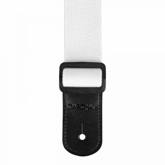 Sangle pour Ukulélé en polyester-coton blanc Cascha