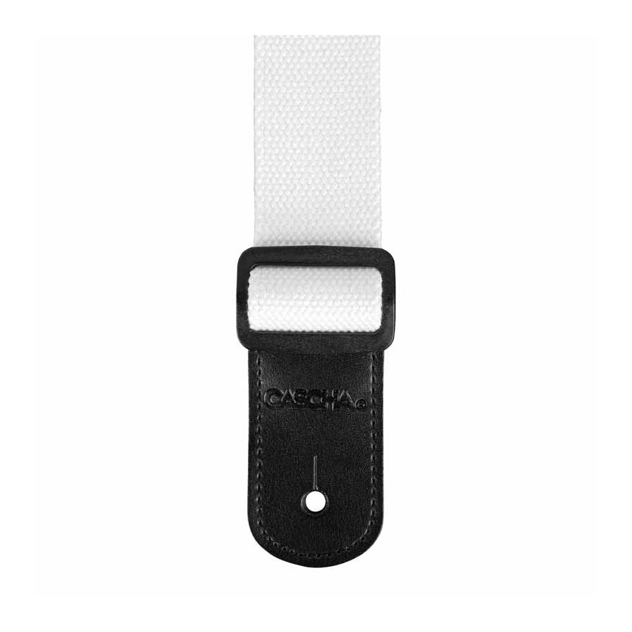 Sangle pour Ukulélé en polyester-coton blanc Cascha