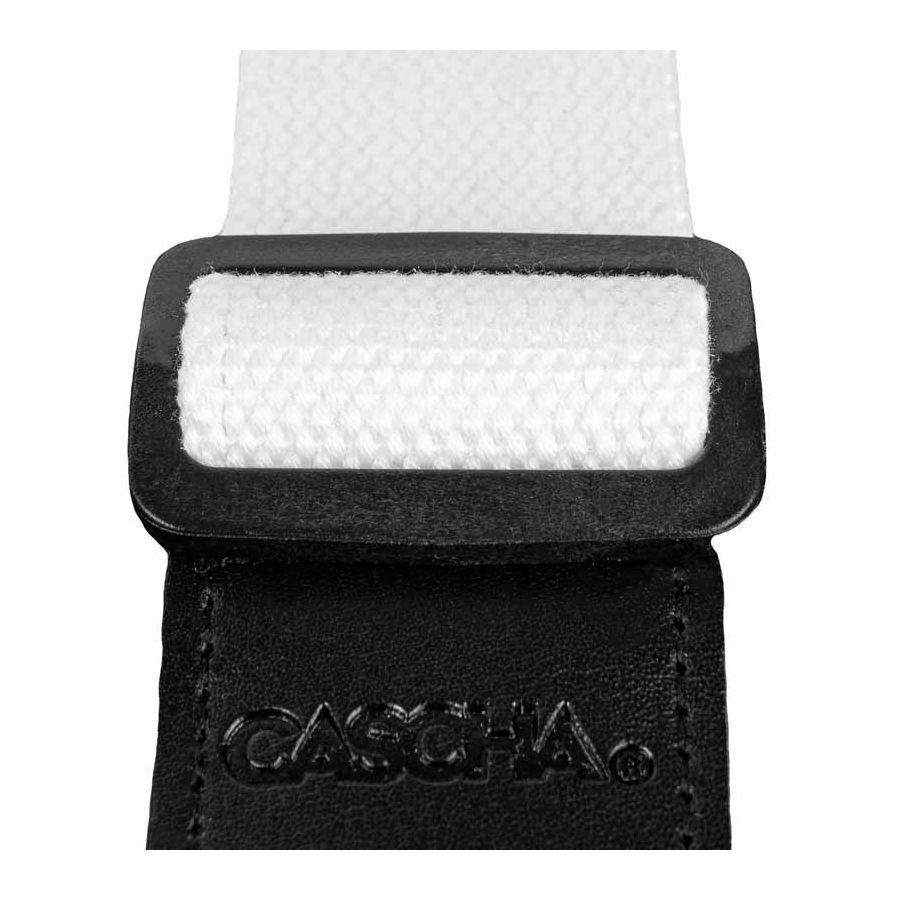 Sangle pour Ukulélé en polyester-coton blanc Cascha
