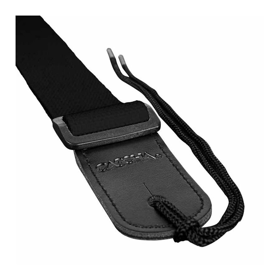 Sangle pour Ukulélé en polyester-coton noir Cascha