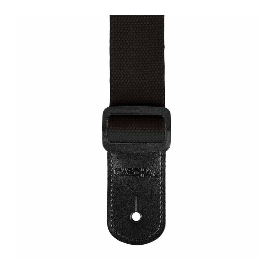 Sangle pour Ukulélé en polyester-coton noir Cascha