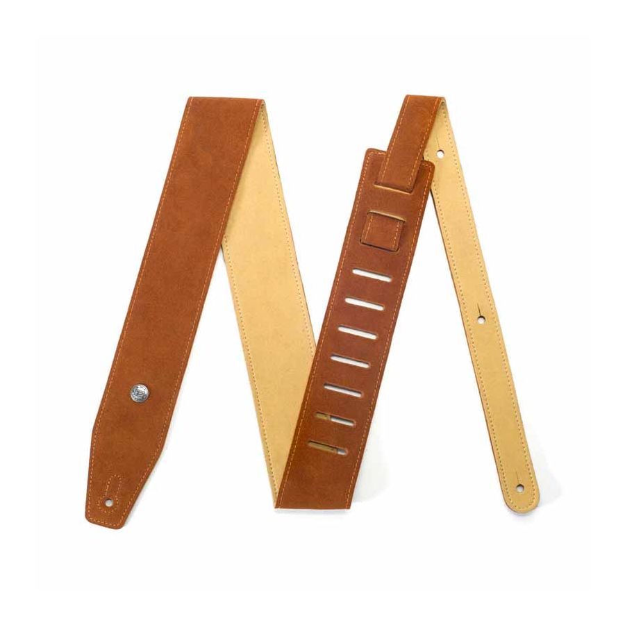 Sangle cuir suède Oak marron Dunlop