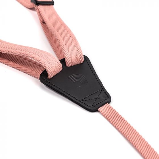 Sangle ukulélé Eco-Comfort corail D'Addario