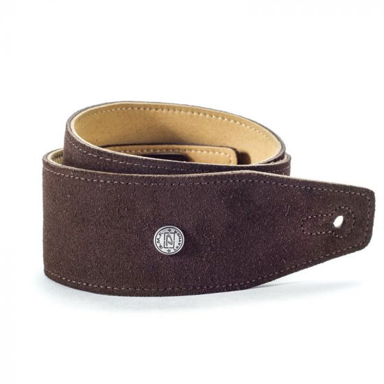Sangle cuir suède acajou Dunlop