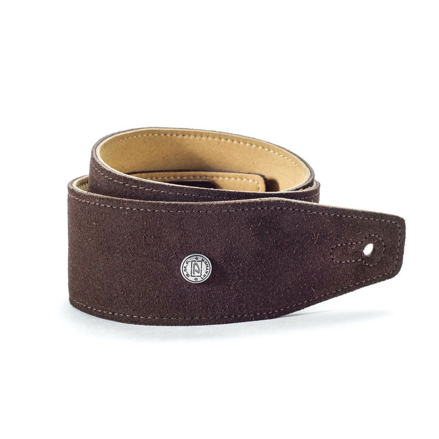 Sangle cuir suède acajou Dunlop