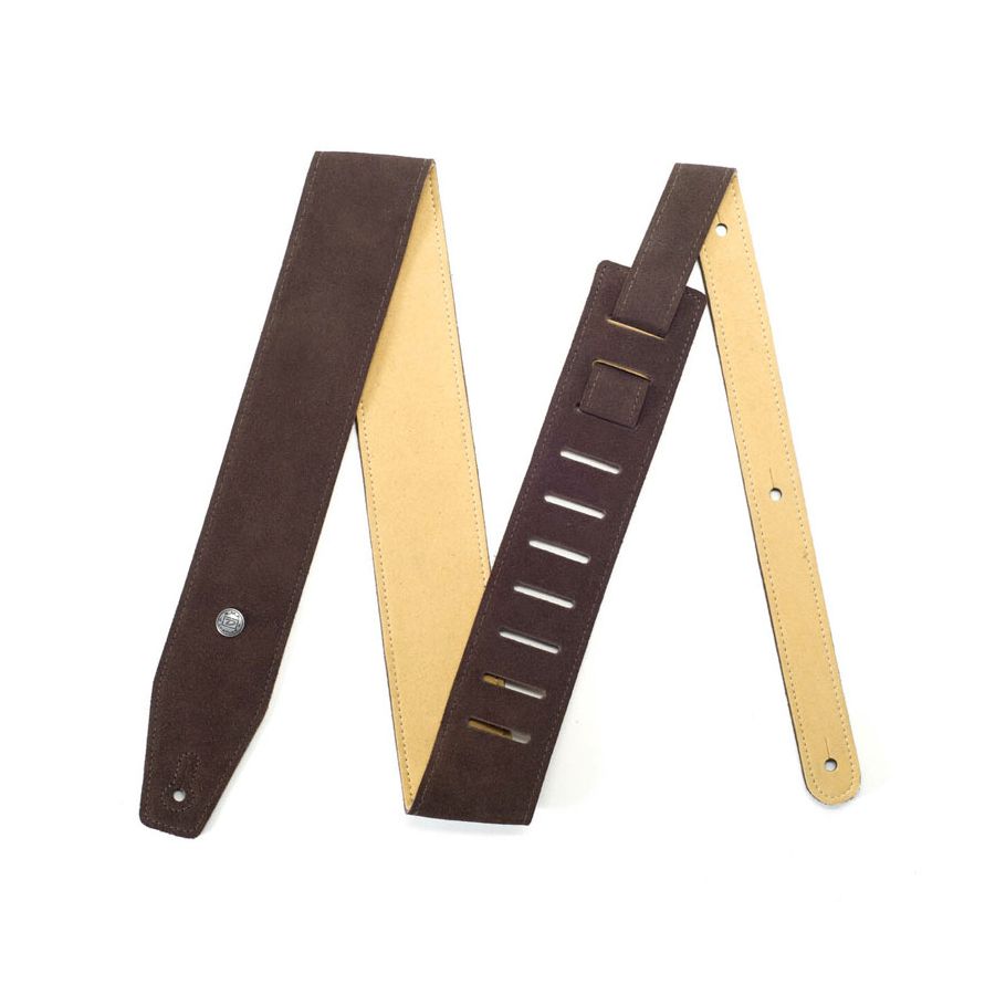 Sangle cuir suède acajou Dunlop