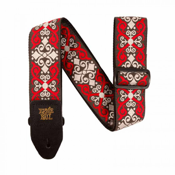 Sangle Jacquard Red Trellis Ernie Ball