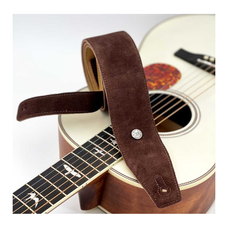Sangle cuir suède acajou Dunlop Sangle cuir suède acajou Dunlop