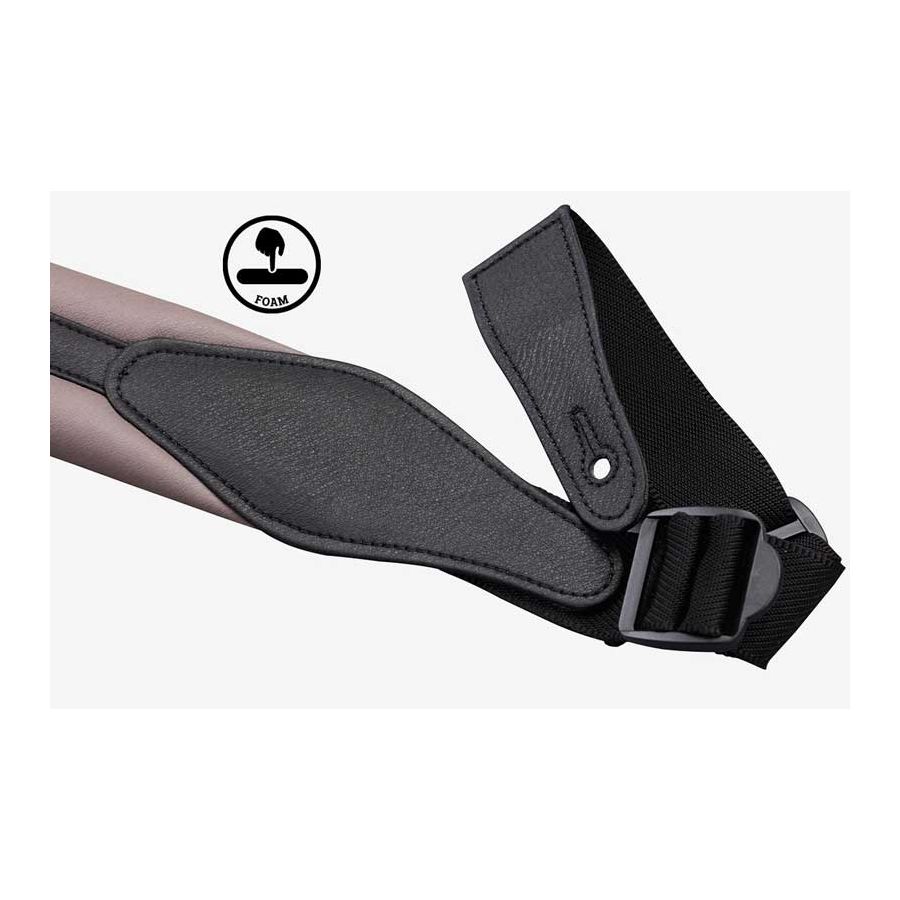 Sangle rembourrée cuir végane Jaune  STEFY LINE SLST206A