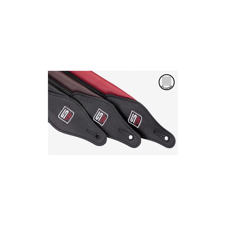 Sangle rembourrée cuir végane Jaune  STEFY LINE SLST206A