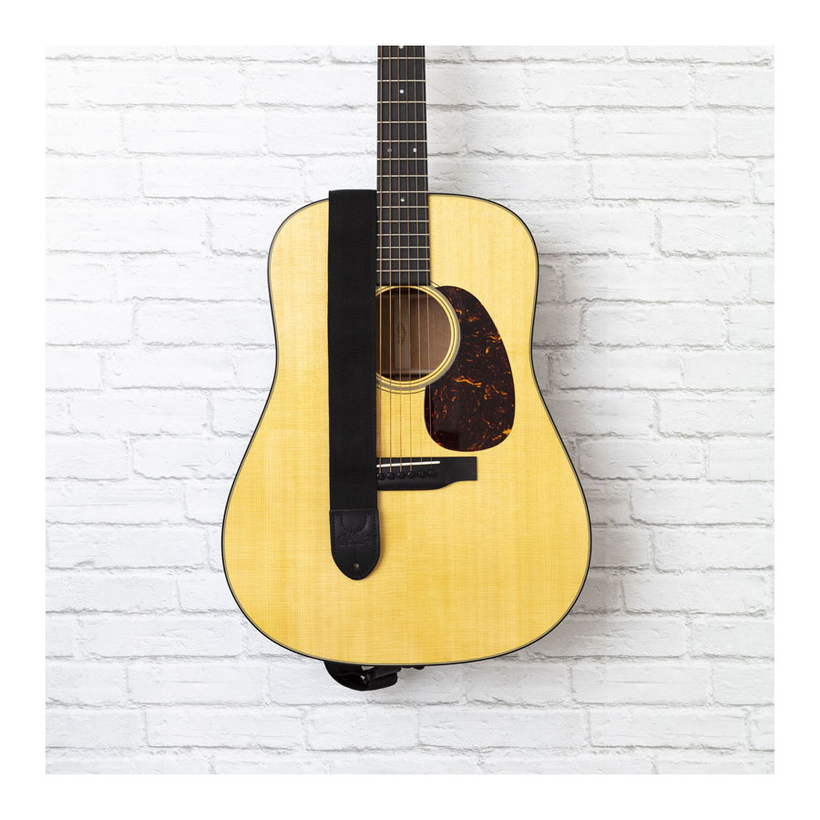 Sangle nylon avec renforts cuir noir Martin & Co