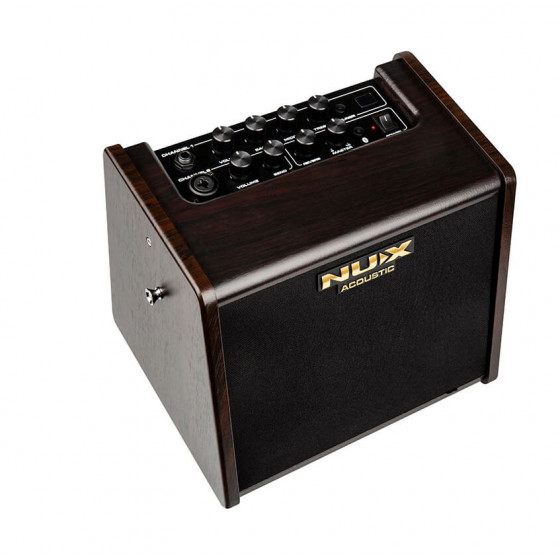 Ampli acoustique 25 watts sur batterie + effets NUX