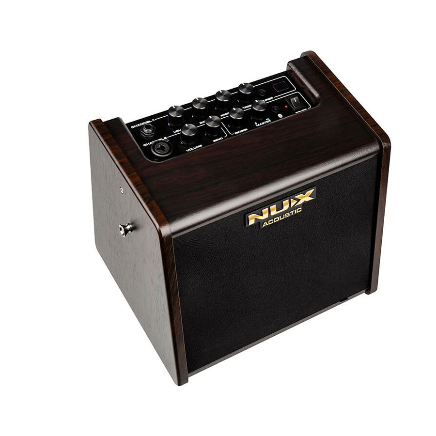 Ampli acoustique 25 watts sur batterie + effets NUX