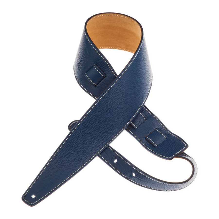 Sangle Holes HS Colors cuir bleu nuit cousu 8cm Magrabo Sangle Holes HS Colors cuir bleu nuit cousu 8cm Magrabo