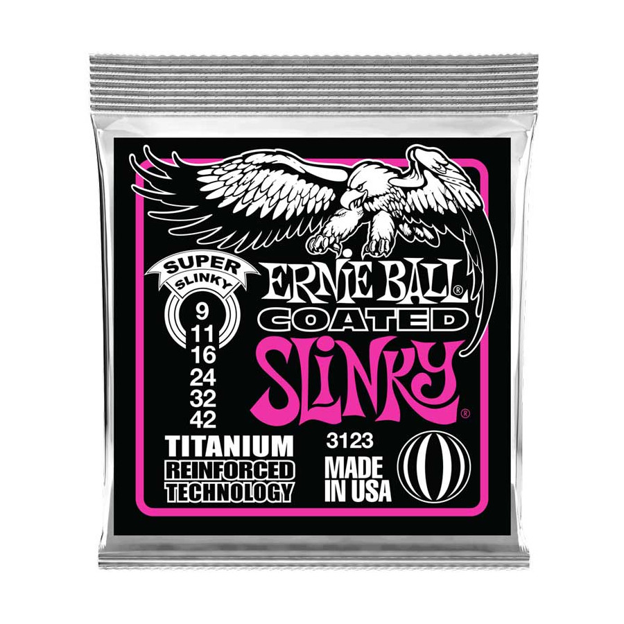 Cordes guitare électrique Super Slinky RPS Coated Titanium Ernie Ball Cordes guitare électrique Super Slinky RPS Coated Titanium Ernie Ball