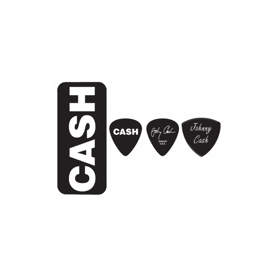 Boite de 6 médiators Heavy signature Johnny Cash 04H