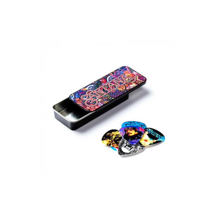 Boite de 6 médiators Médium signature Carlos Santana 01M