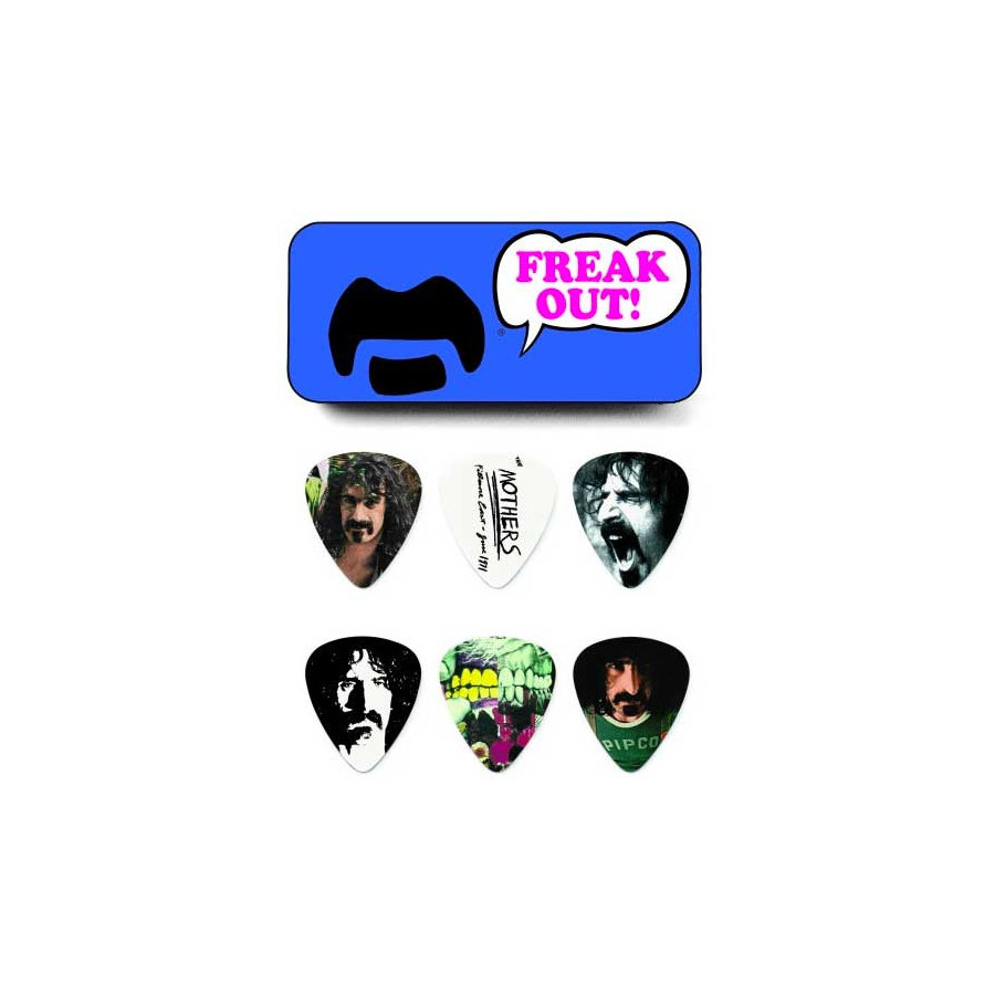 Boite de 6 médiators Médium signature Frank Zappa 02M
