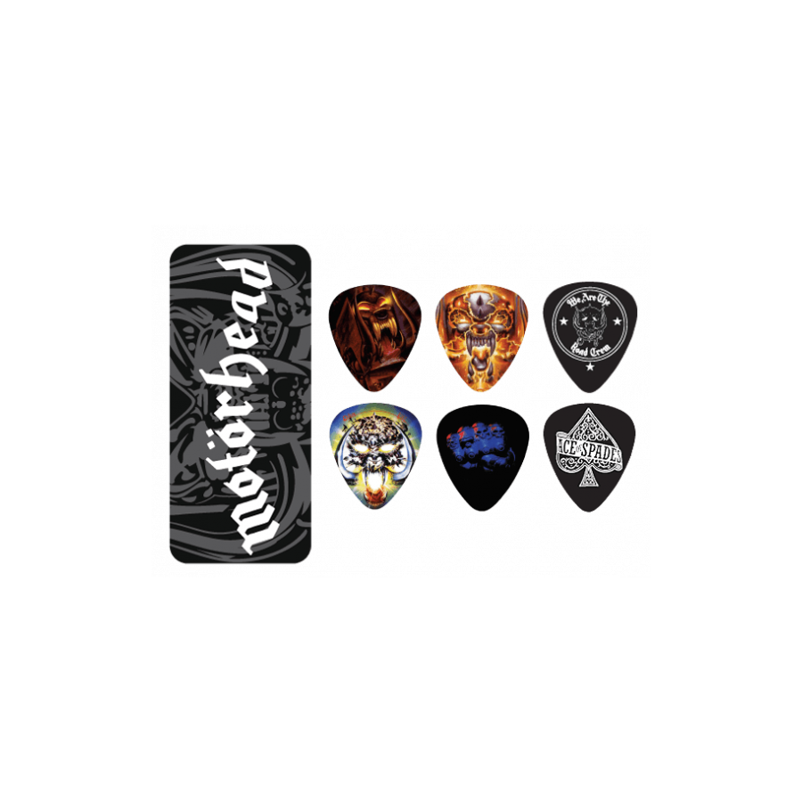 Boite de 6 médiators Médium signature Motörhead 03M