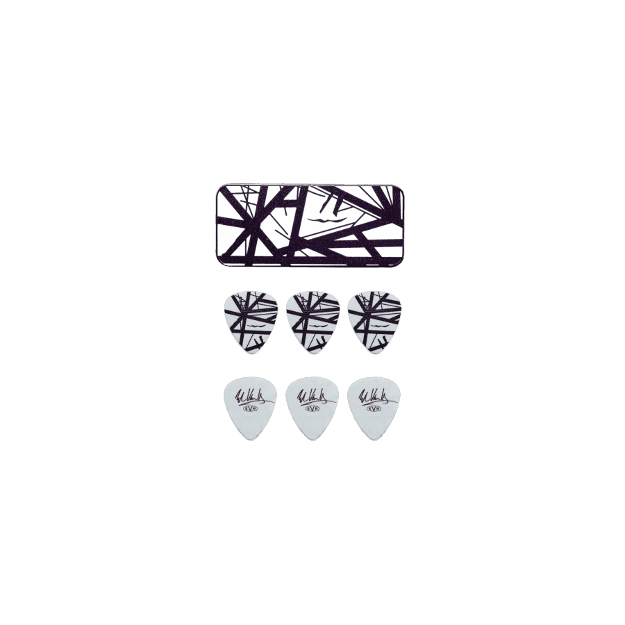 Boite de 6 médiators light signature Eddie Van Halen EVHPT03 Boite de 6 médiators light signature Eddie Van Halen EVHPT03
