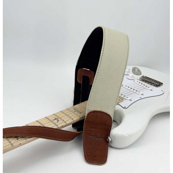 Sangle cuir Kidam blanche