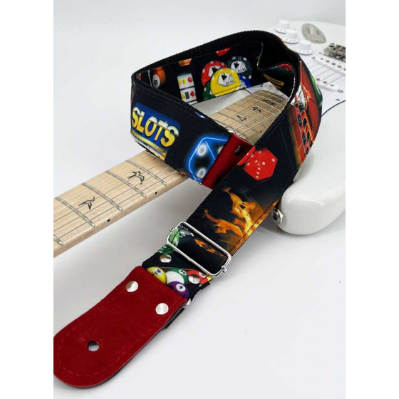 Sangle tissu Kidam multi couleurs motif casino et jeux