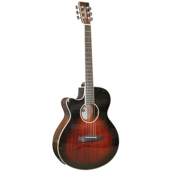 Guitare Super Folk amplifiée pour gaucher pan coupé TANGLEWOOD Winterleaf TW4 E AVB LH