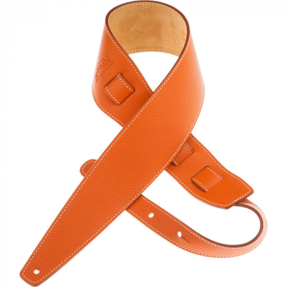 Sangle Holes HS Colors cuir orange cousu 8cm Magrabo