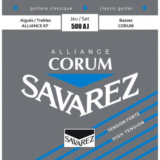Cordes guitare classique Alliance Corum Bleu tension forte Savarez