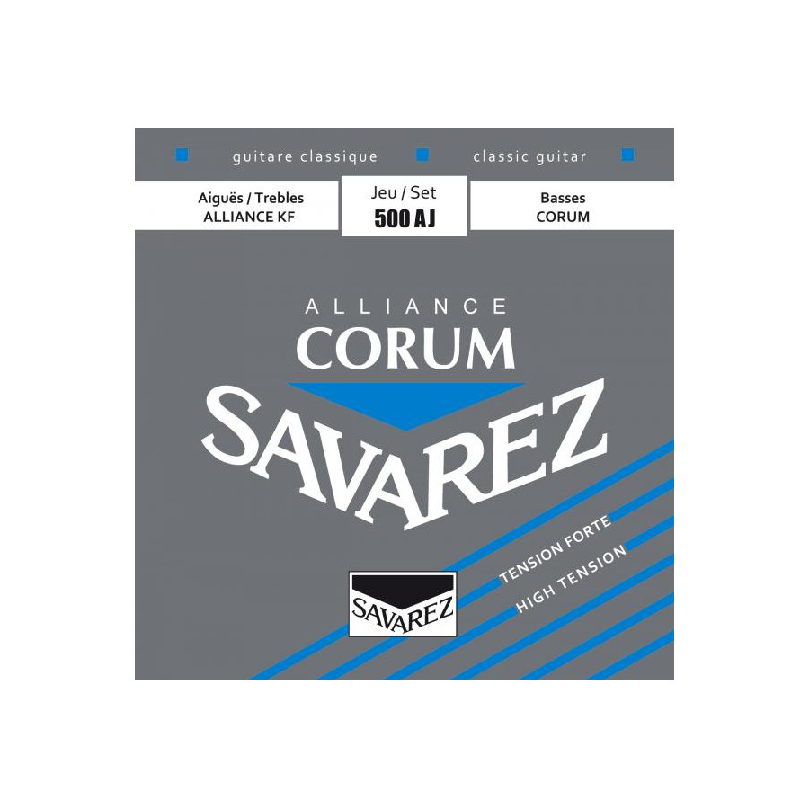 Cordes guitare classique Alliance Corum Bleu tension forte Savarez Cordes guitare classique Alliance Corum Bleu tension forte Savarez