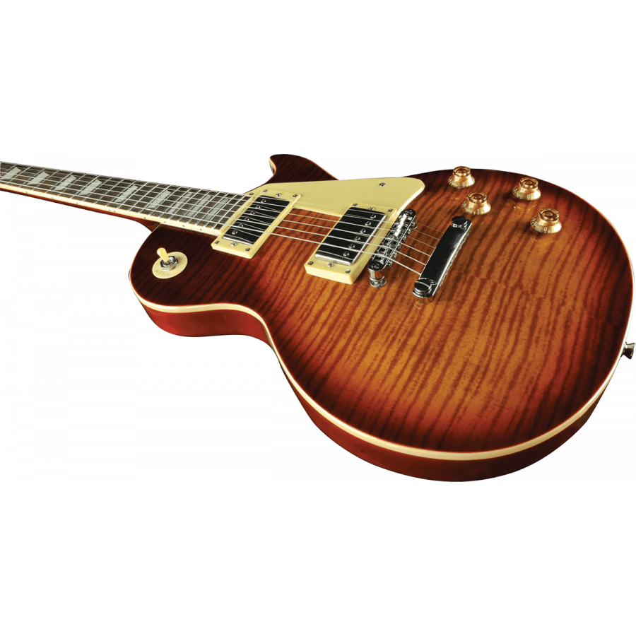 Guitare EKO type LP Aged Cherry Sunburst Flamed GEE VL480-CSB