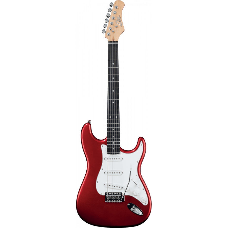 Guitare EKO type Strat Chrome Red GEE S300RED Guitare EKO type Strat Chrome Red GEE S300RED
