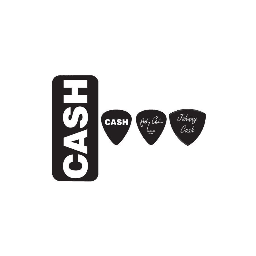 Boite de 6 médiators Heavy signature Johnny Cash 04H