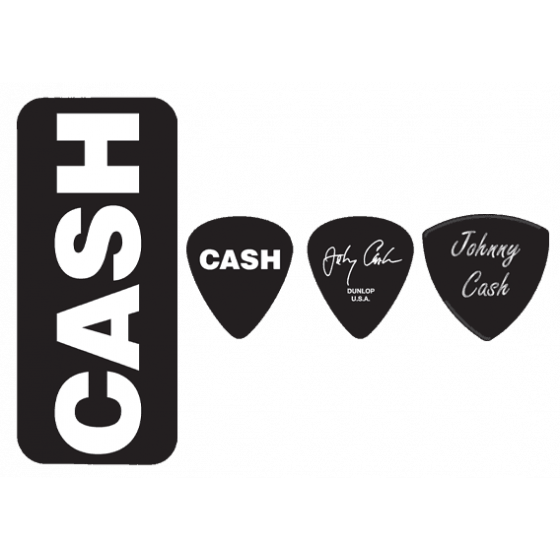 Boite de 6 médiators Heavy signature Johnny Cash 04H