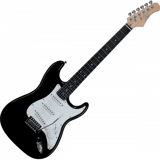 Guitare EKO type Strat Black GEE S300BLK