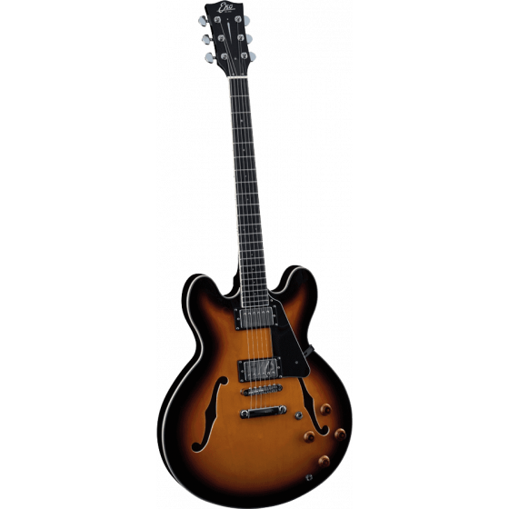 Guitare électrique EKO demi-caisse Tribute Hollowbody II Sunburst