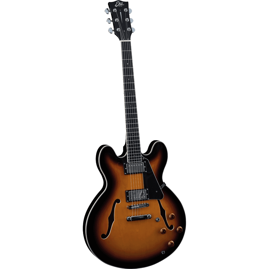 Guitare électrique EKO demi-caisse Tribute Hollowbody II Sunburst