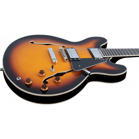 Guitare électrique EKO demi-caisse Tribute Hollowbody II Sunburst