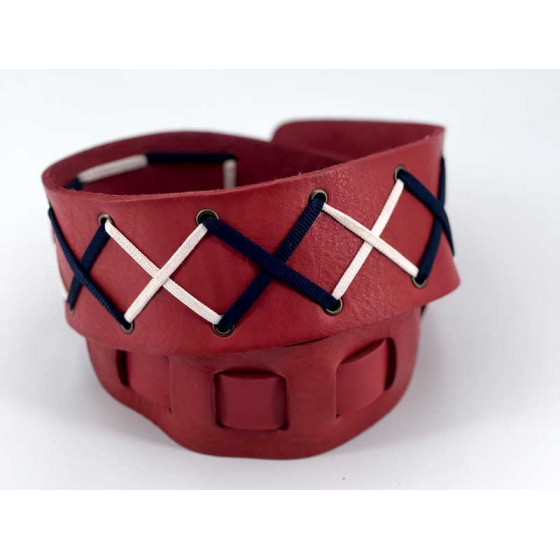 Sangle POP 03 cuir rouge taille XL The Hand