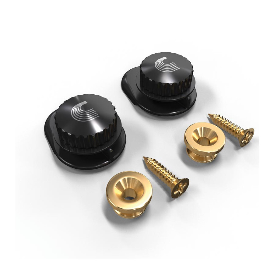 Système de fixation de sangle universel doré D'Addario Système de fixation de sangle universel doré D'Addario