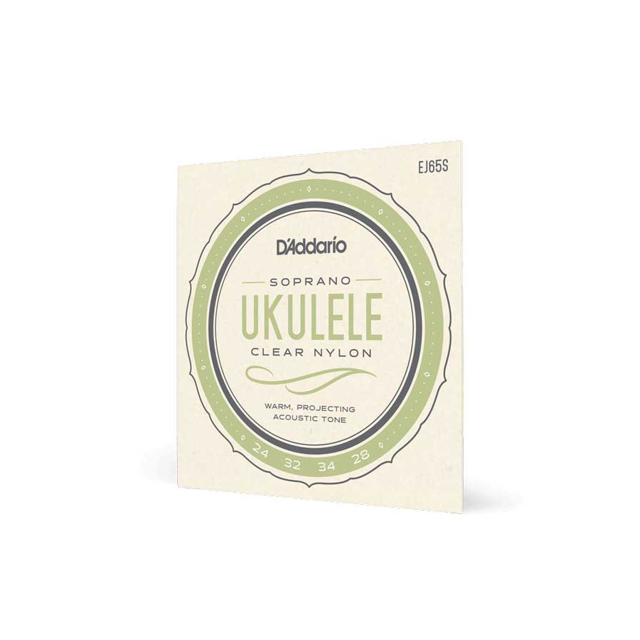 Cordes Ukulélé Soprano EJ65S Pro-Arté Custom D'Addario Cordes Ukulélé Soprano EJ65S Pro-Arté Custom D'Addario