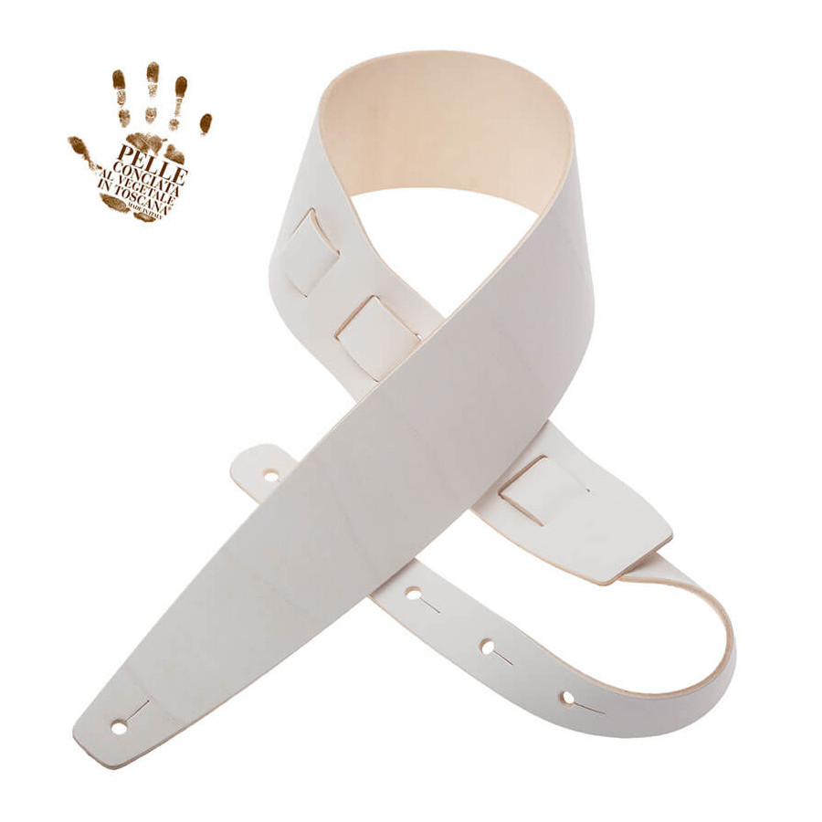 Sangle Holes HC cuir blanc 8cm Magrabo Sangle Holes HC cuir blanc 8cm Magrabo