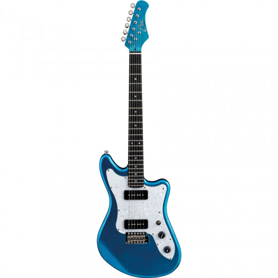 Guitare EKO type Jazz M Camaro VR P90 Blue Sparkle