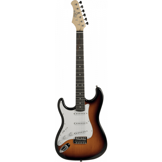 Guitare gaucher Eko Type Strat Sunburst S300SB-LH