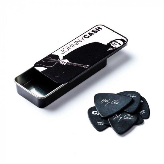 Boite de 6 médiators Heavy signature Johnny Cash 02H
