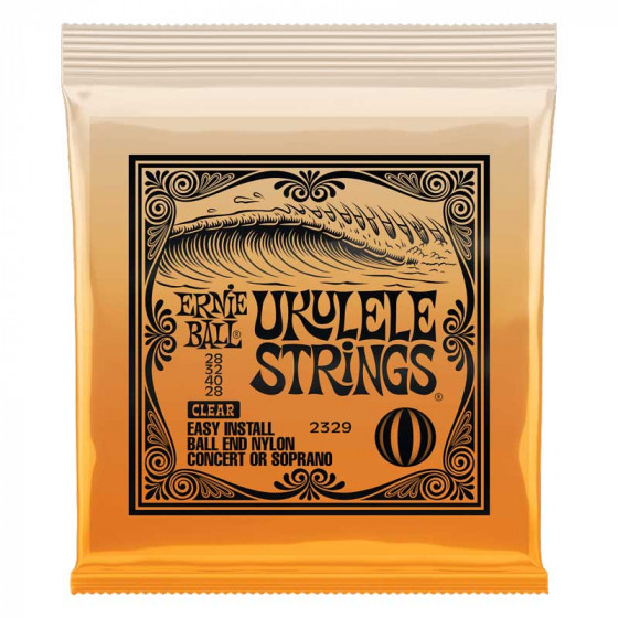 Cordes Ukulélé nylon transparent à boule Ernie Ball