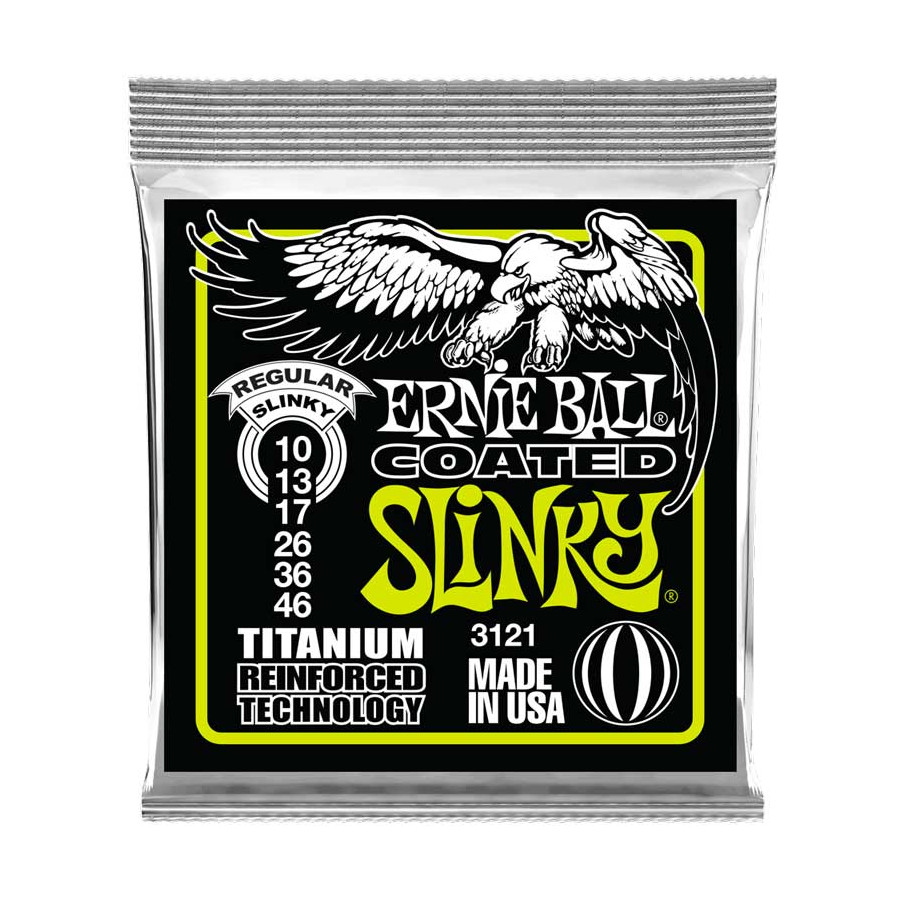 Cordes guitare électrique Regular Slinky RPS Coated Titanium Ernie Ball Cordes guitare électrique Regular Slinky RPS Coated Titanium Ernie Ball